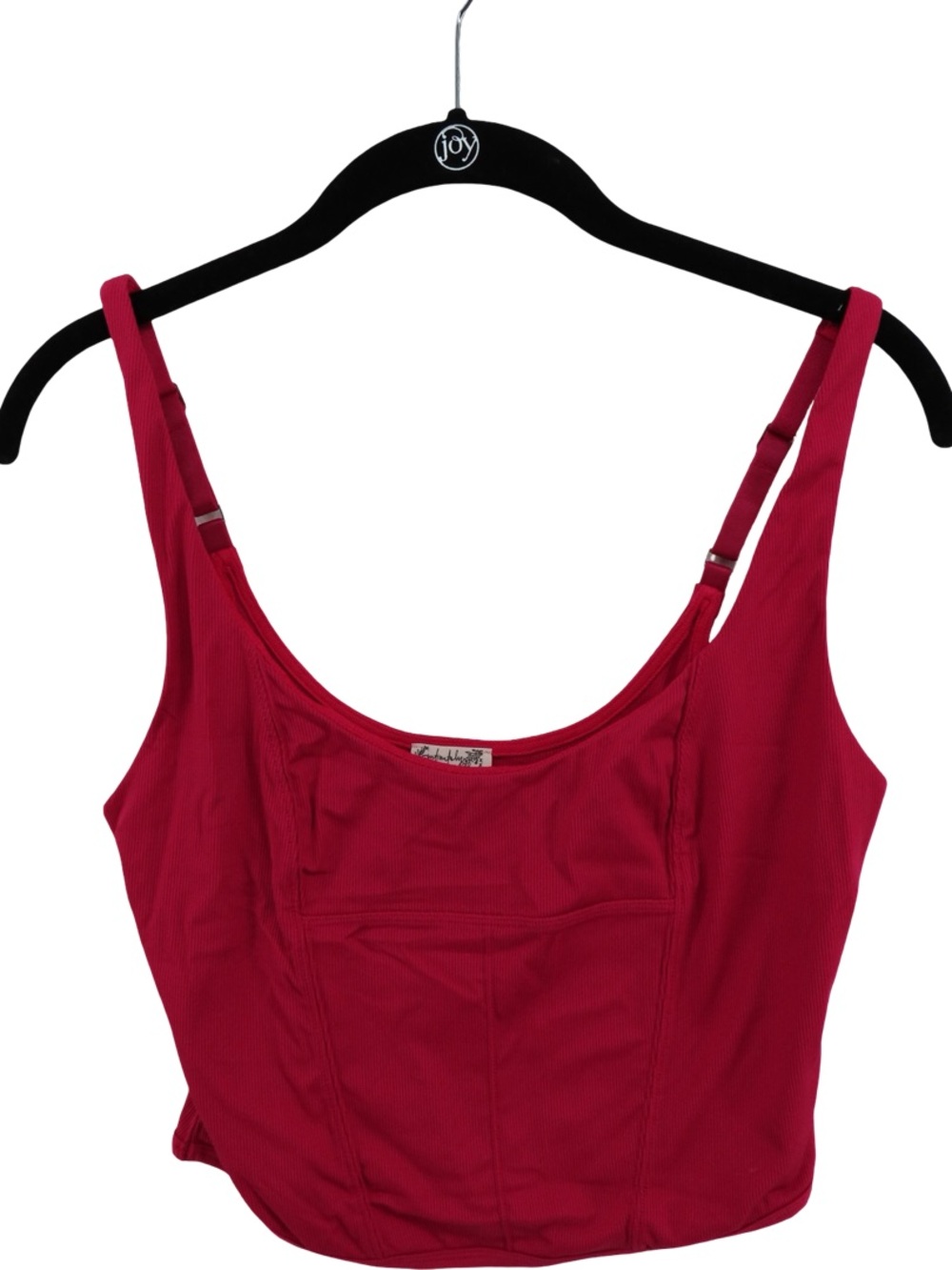 NWT Free People Intimately Ribbed Corset Tank Red Berry Size M
